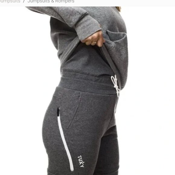 TUXY Women's One-Piece Gray Lounge Sweat Suit size large - Picture 11 of 11